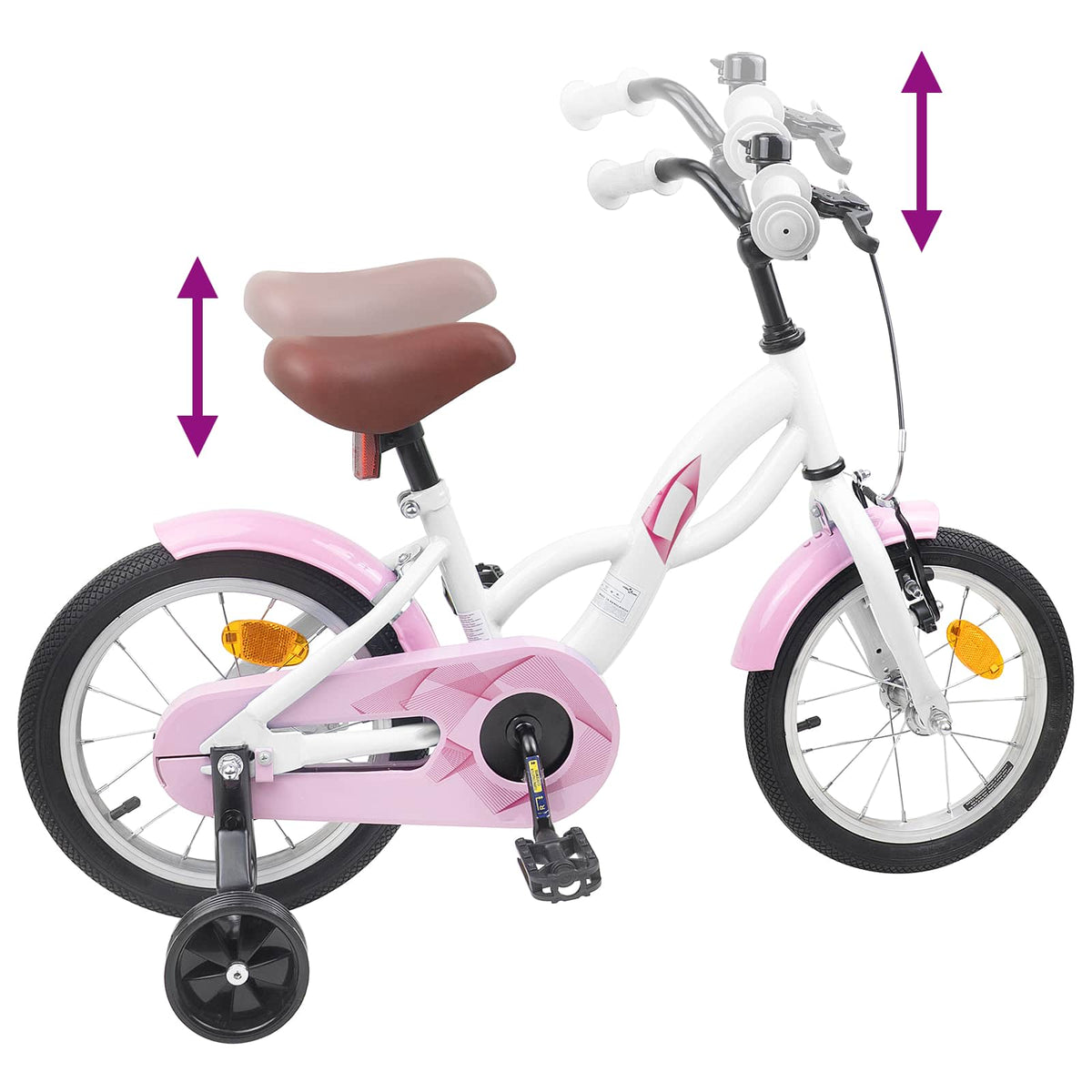 Børnecykel 16 tommer til 4-6 år gamle Hvid