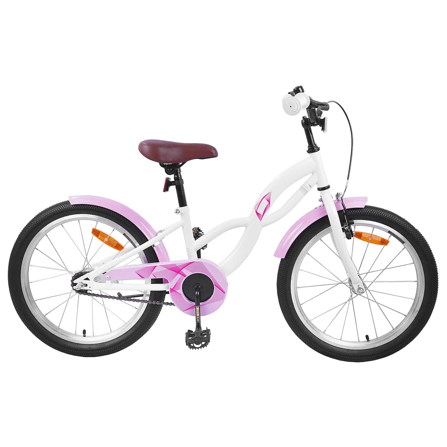 Børnecykel 18 tommer til 5-7 år gammel Hvid
