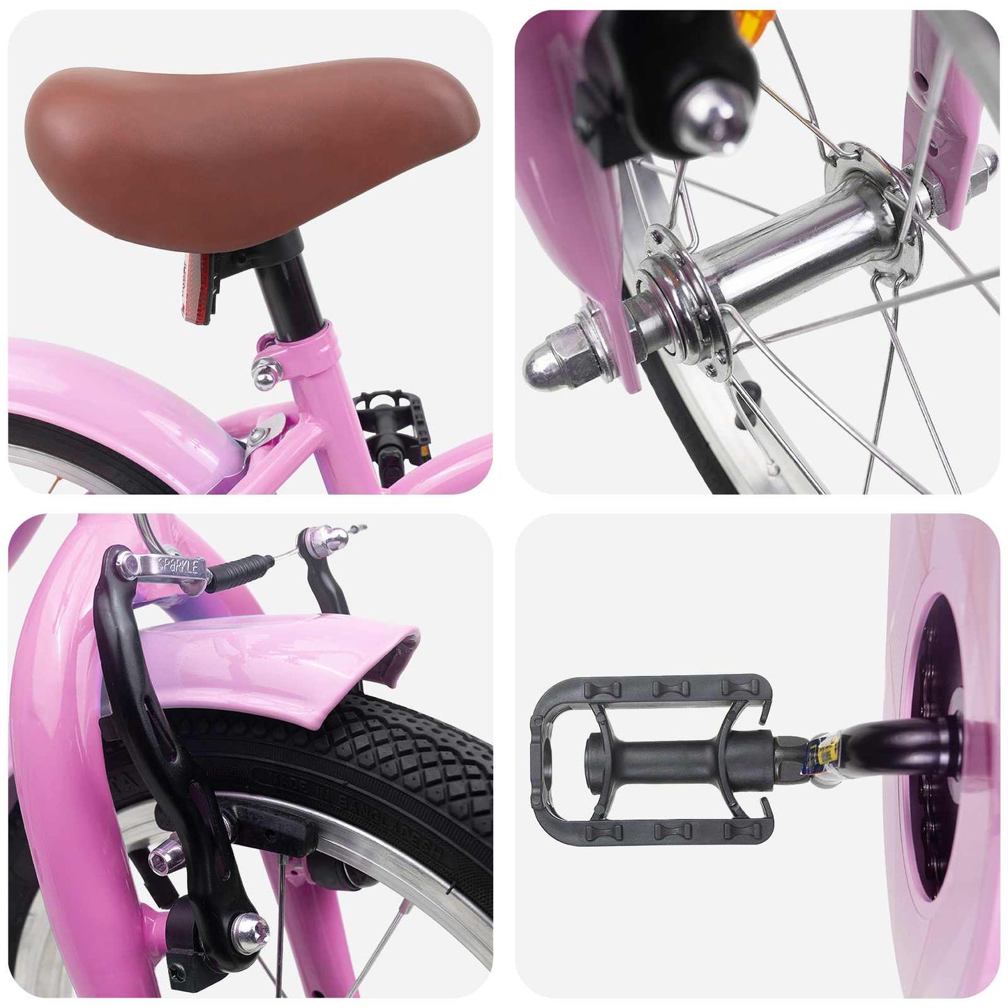 Børnecykel 14 tommer anbefalet til 3-5 år gammel Lys pink
