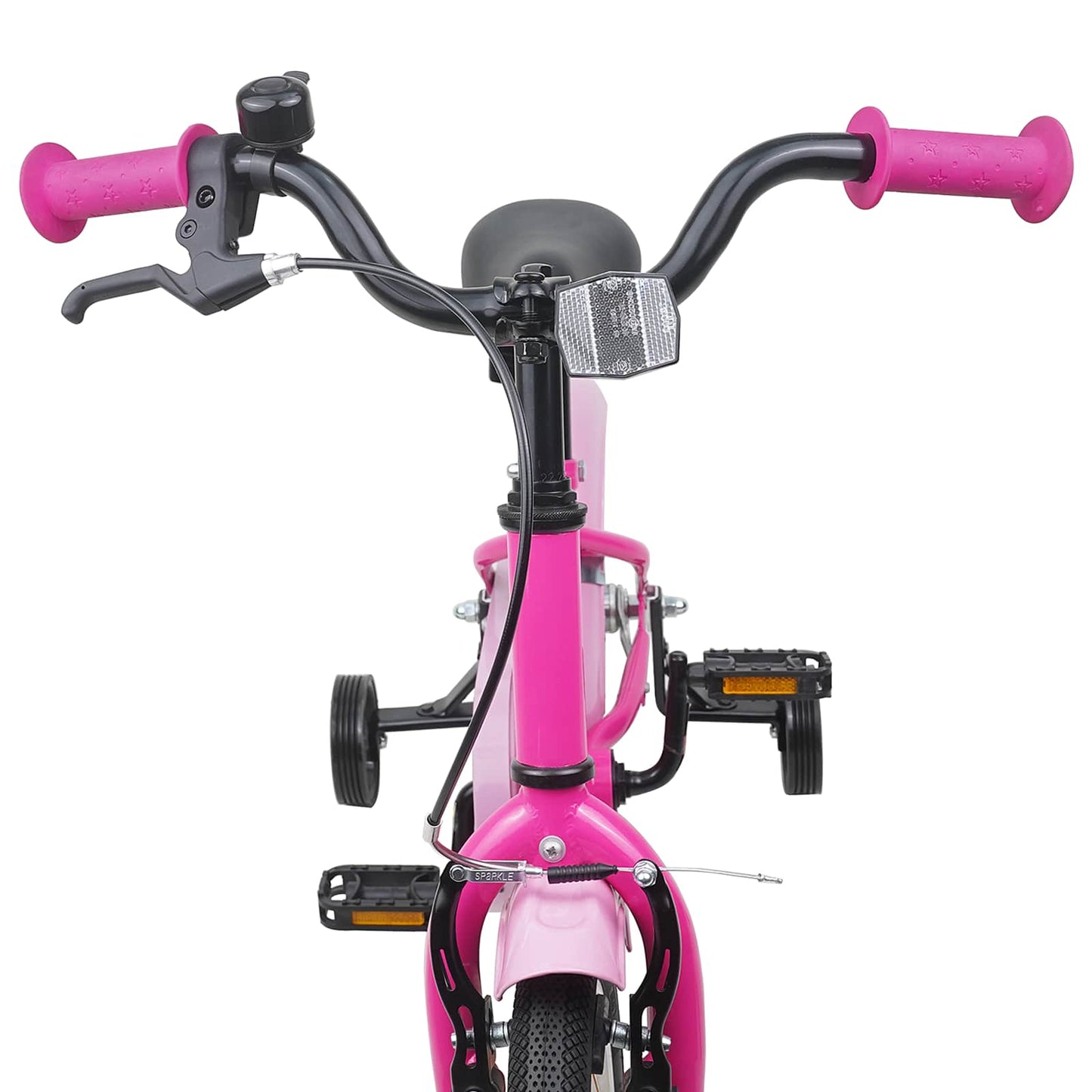 Børnecykel 14 tommer anbefalet til 3-5 år gammel Mørk pink