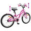 Børnecykel 20 tommer til børn i alderen 6-11 år Mørk pink