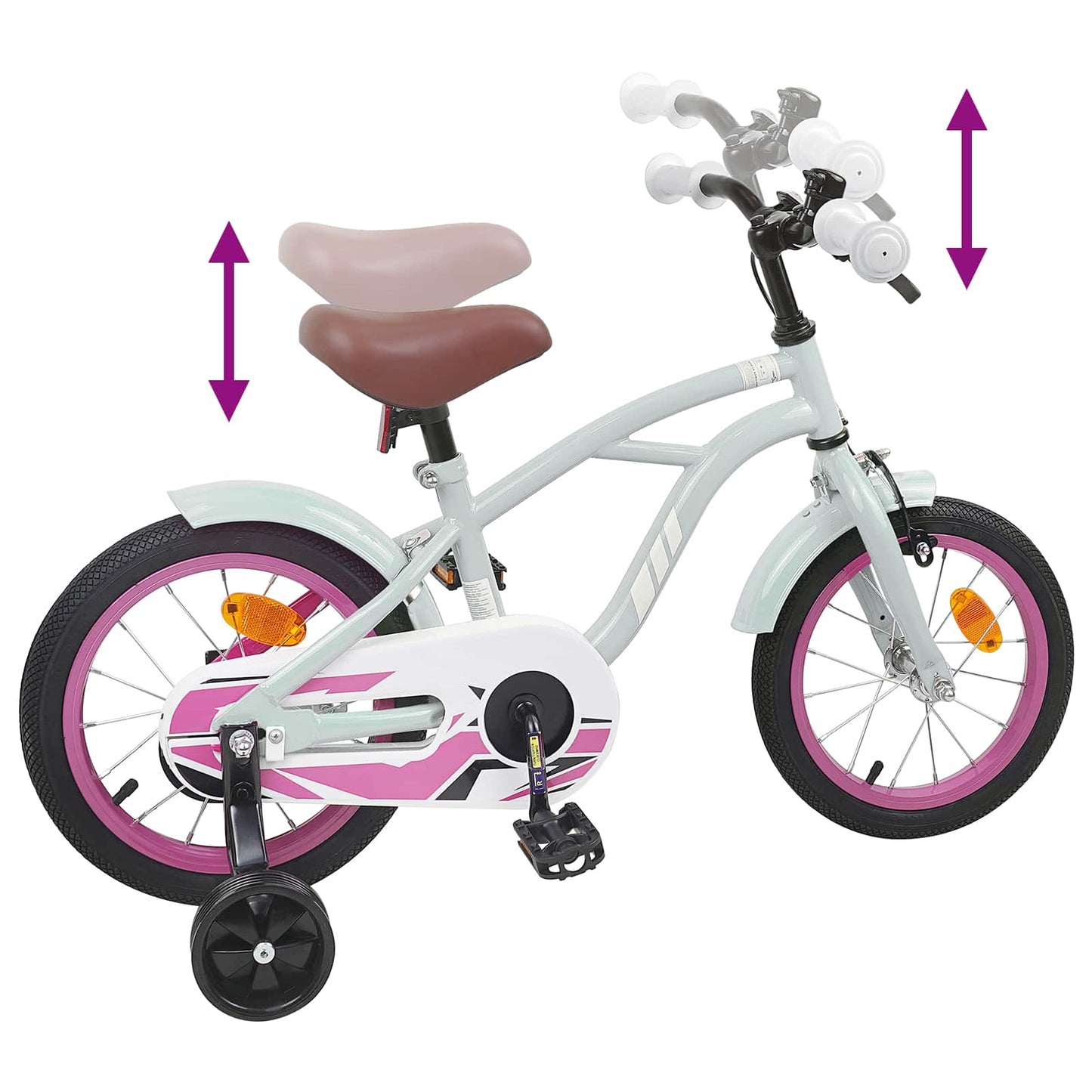 Børnecykel 16 tommer til 4-6 år gamle Lys grøn