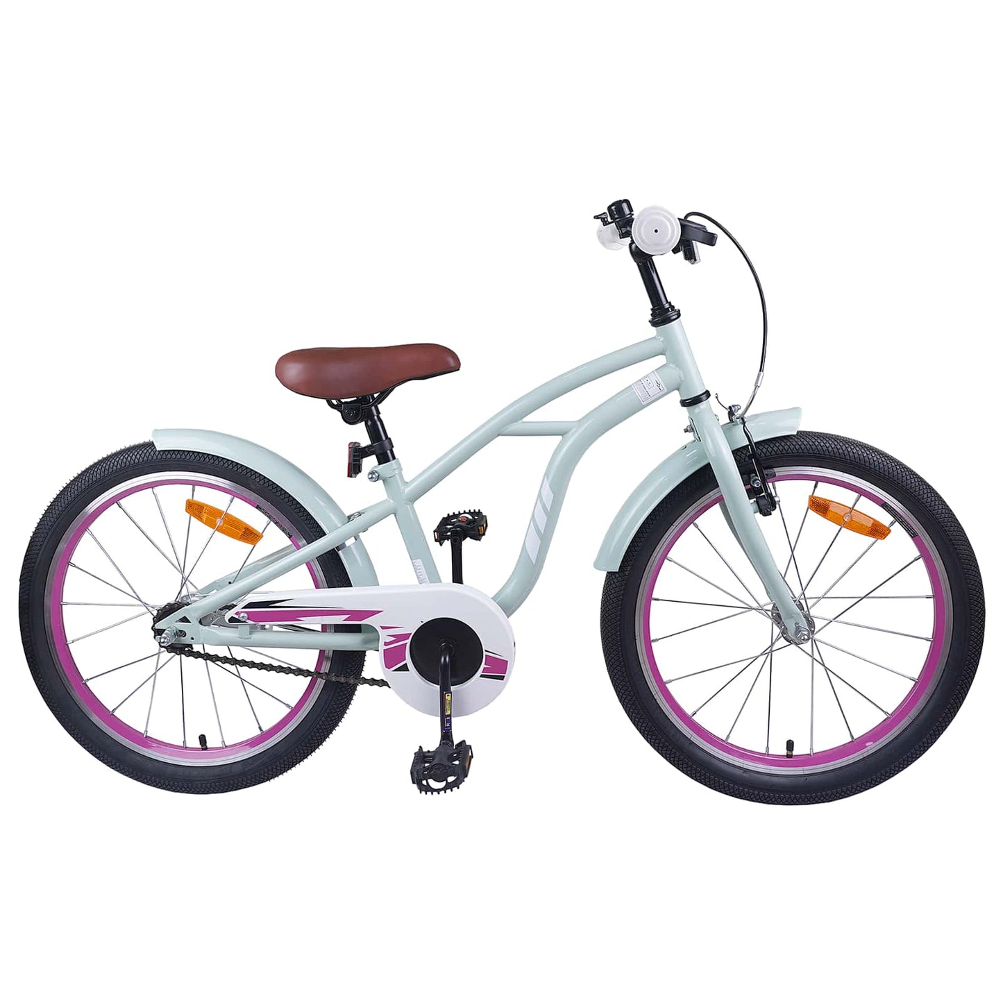 Børnecykel 18 tommer til 5-7 år gammel Lys grøn