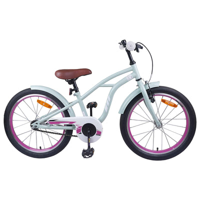 Børnecykel 18 tommer til 5-7 år gammel Lys grøn