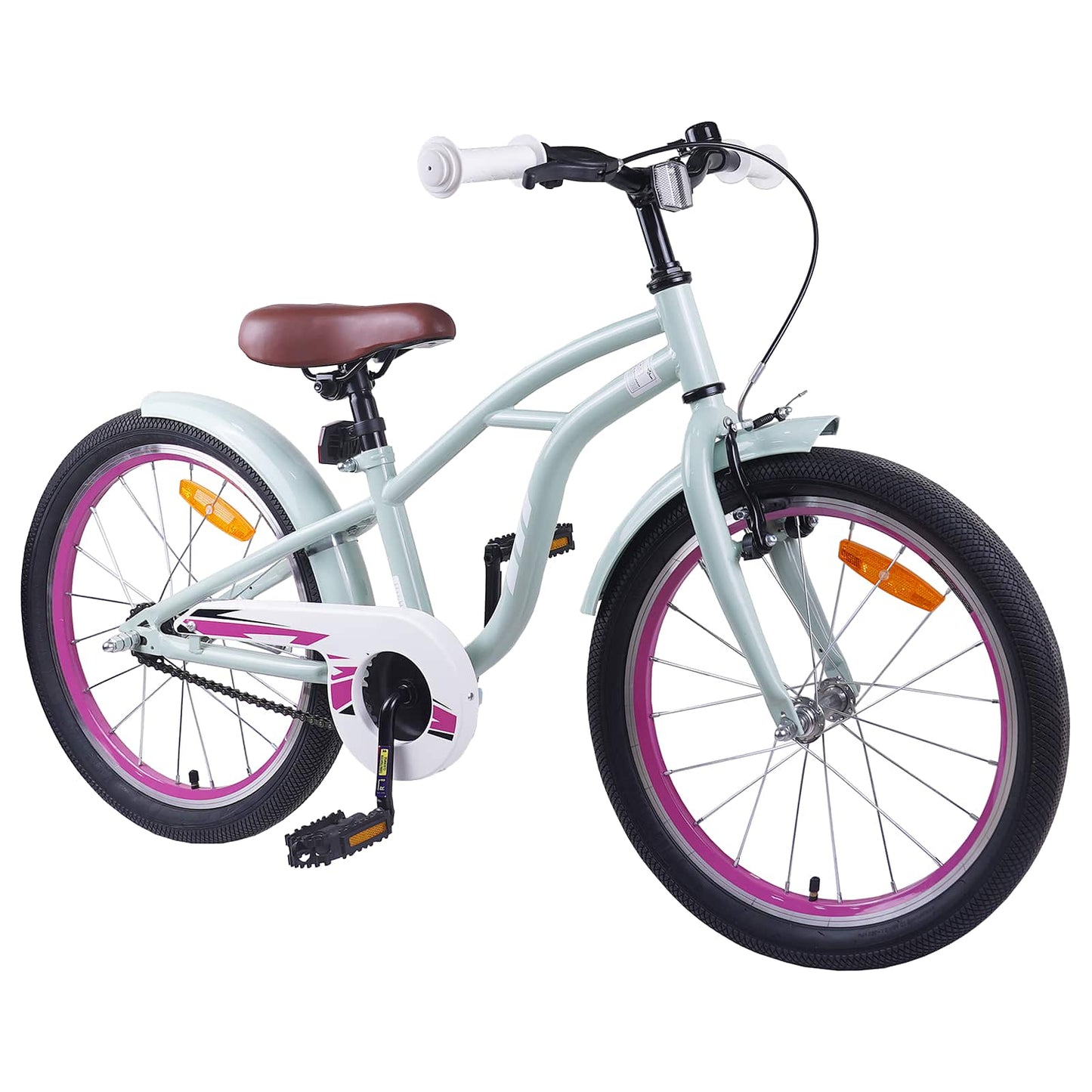 Børnecykel 20 tommer til børn i alderen 6-11 år Lys grøn