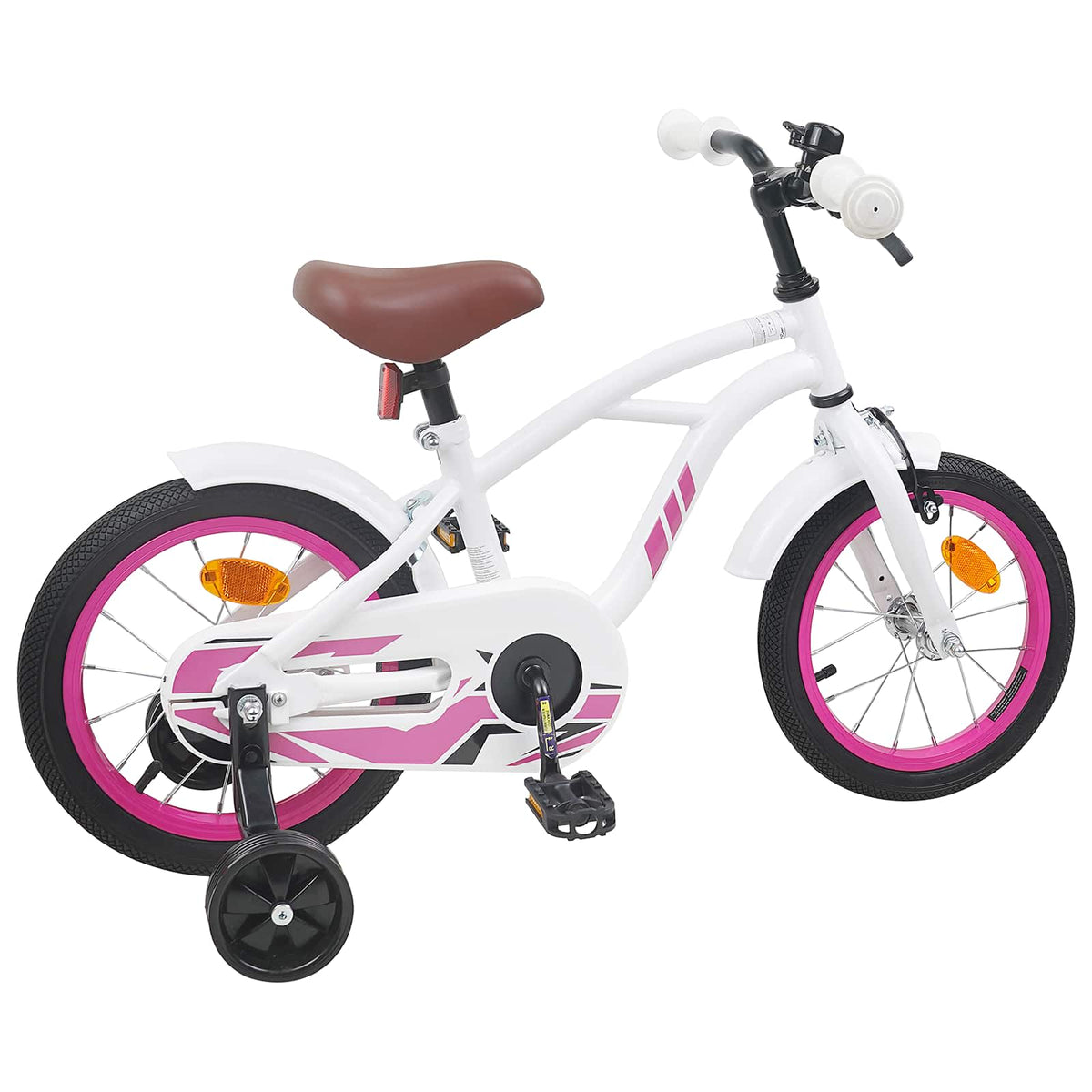 Børnecykel 14 tommer anbefalet til 3-5 år gammel Hvid