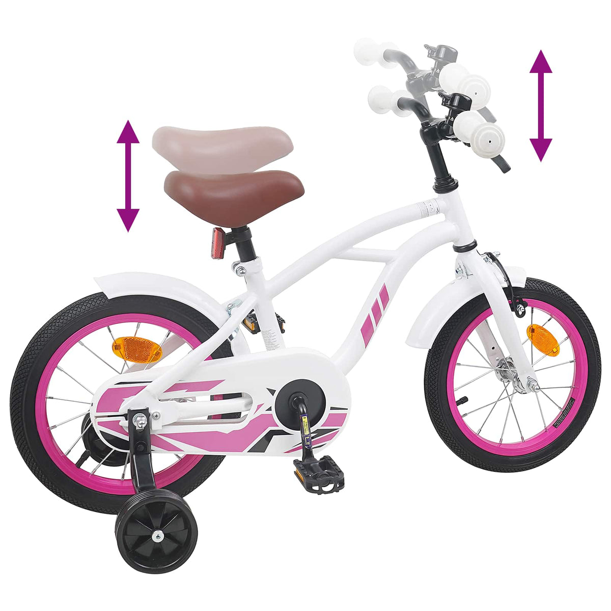 Børnecykel 16 tommer til 4-6 år gamle Hvid