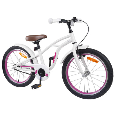 Børnecykel 20 tommer til børn i alderen 6-11 år Hvid