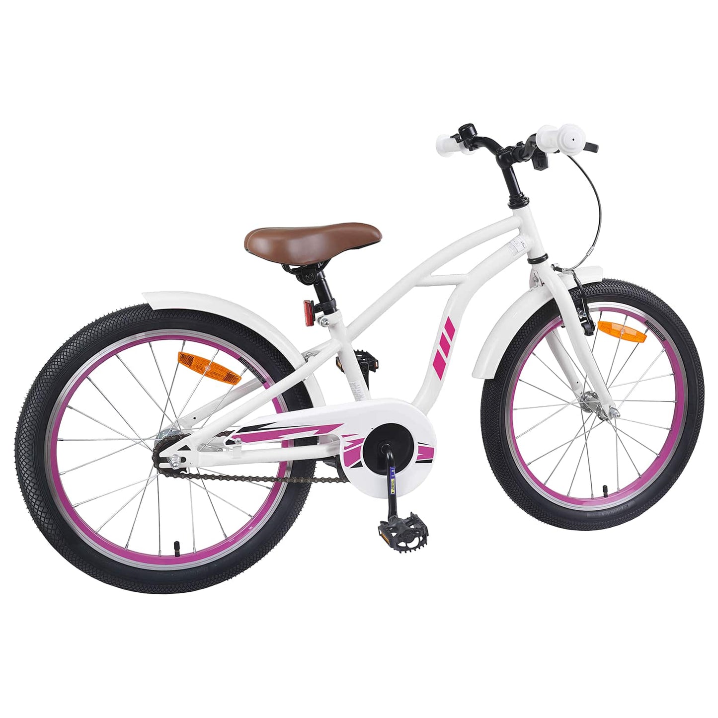 Børnecykel 20 tommer til børn i alderen 6-11 år Hvid