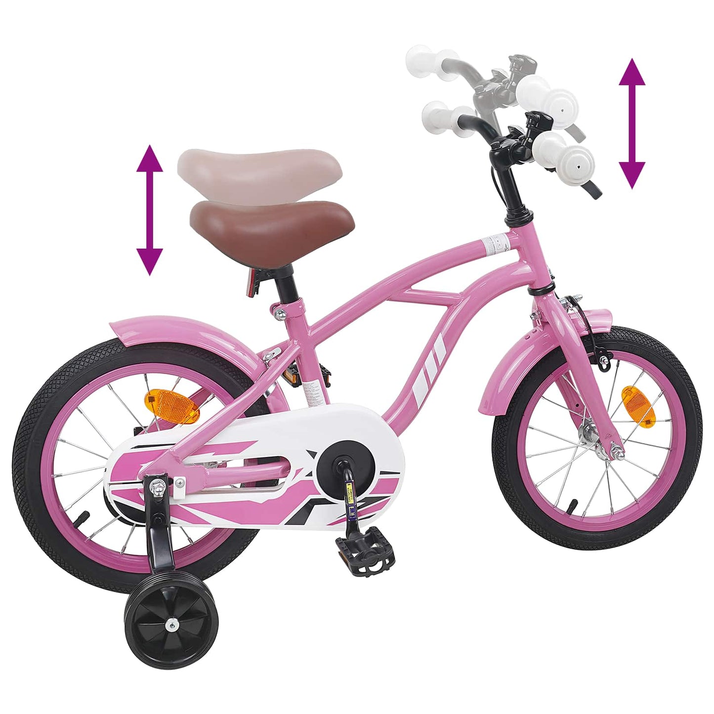 Børnecykel 14 tommer anbefalet til 3-5 år gammel Lys pink