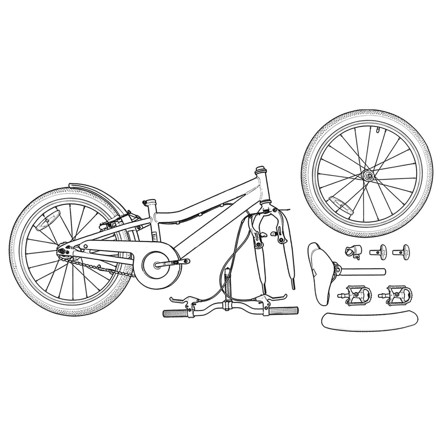 Børnecykel 18 tommer til 5-7 år gammel Lys pink