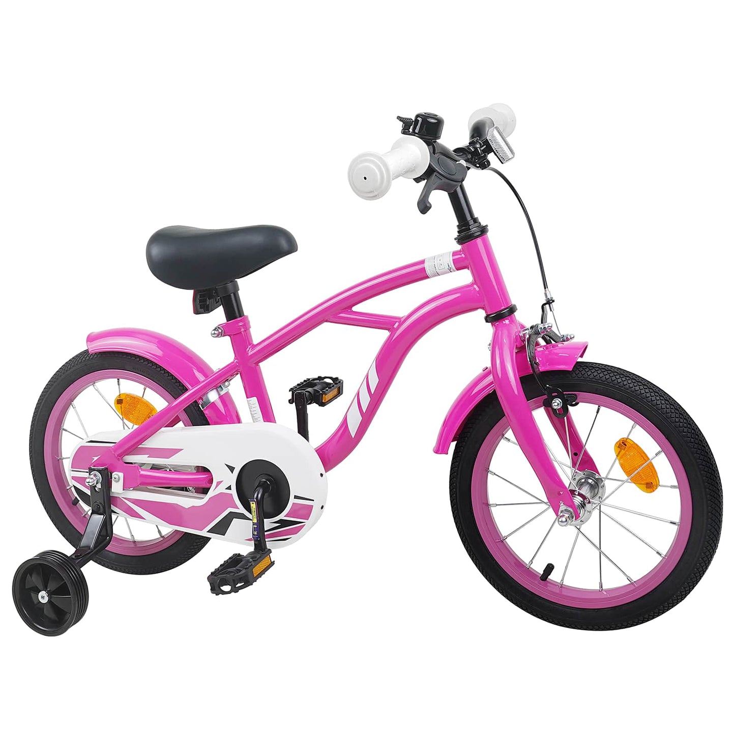 Børnecykel 16 tommer til 4-6 år gamle Mørk pink