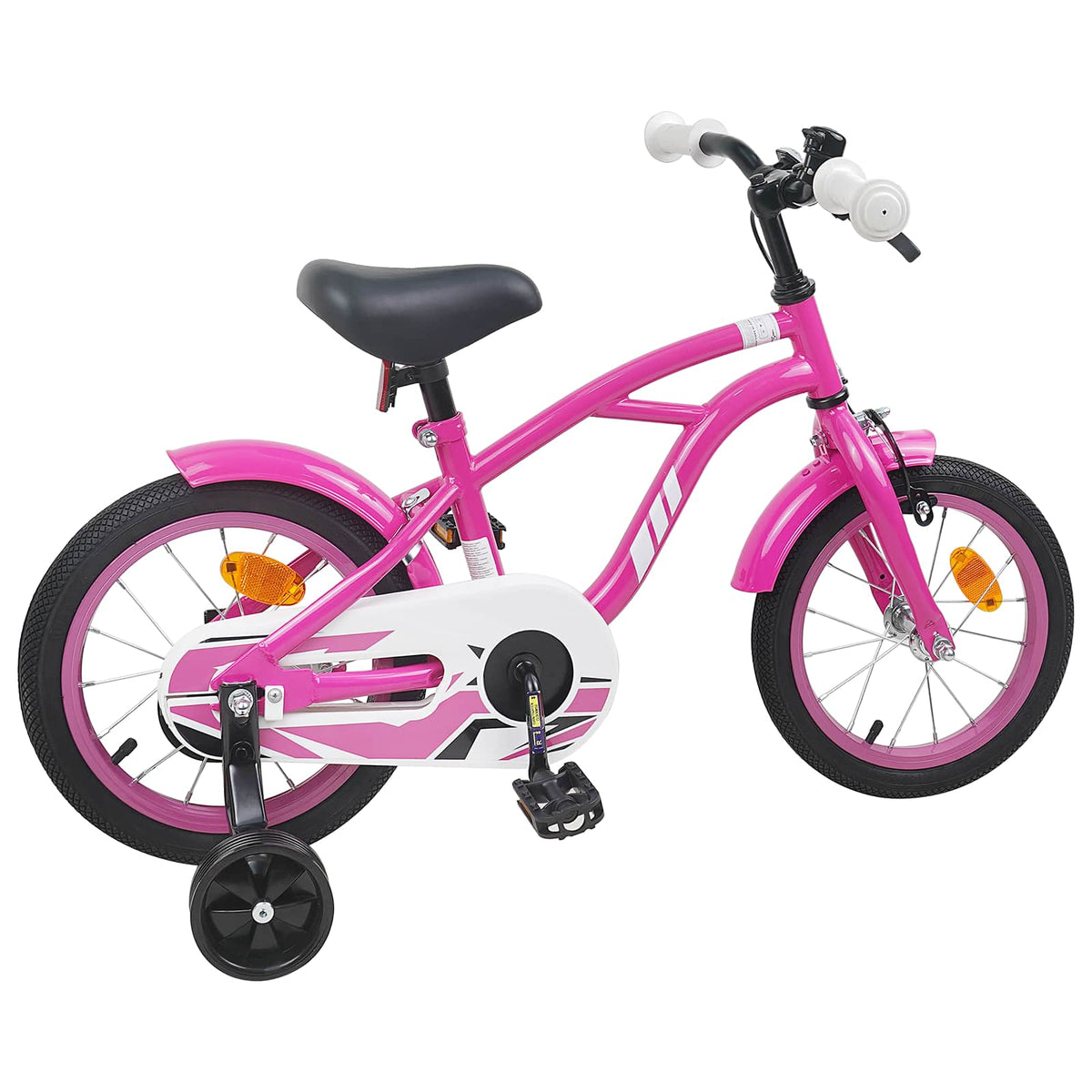 Børnecykel 16 tommer til 4-6 år gamle Mørk pink