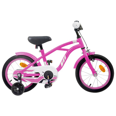 Børnecykel 16 tommer til 4-6 år gamle Mørk pink