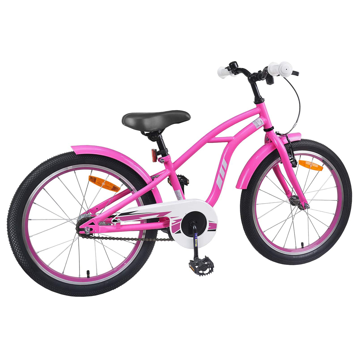 Børnecykel 18 tommer til 5-7 år gammel Mørk pink
