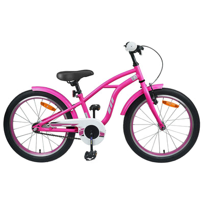Børnecykel 20 tommer til børn i alderen 6-11 år Mørk pink