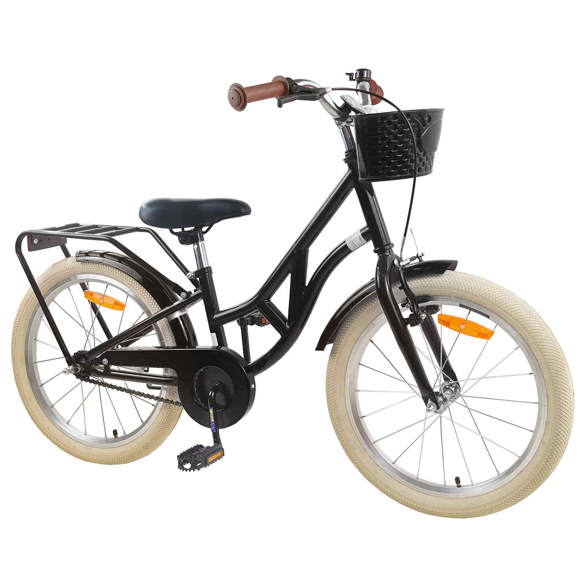 Børnecykel 24 tommer til 8-12 år Sort