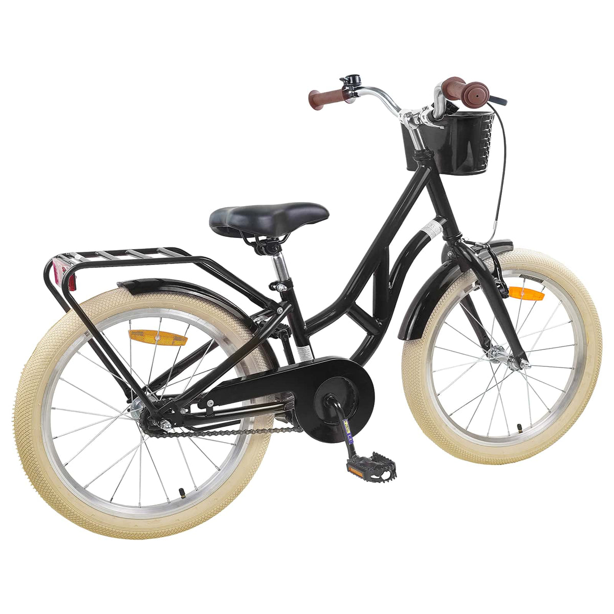 Børnecykel 24 tommer til 8-12 år Sort