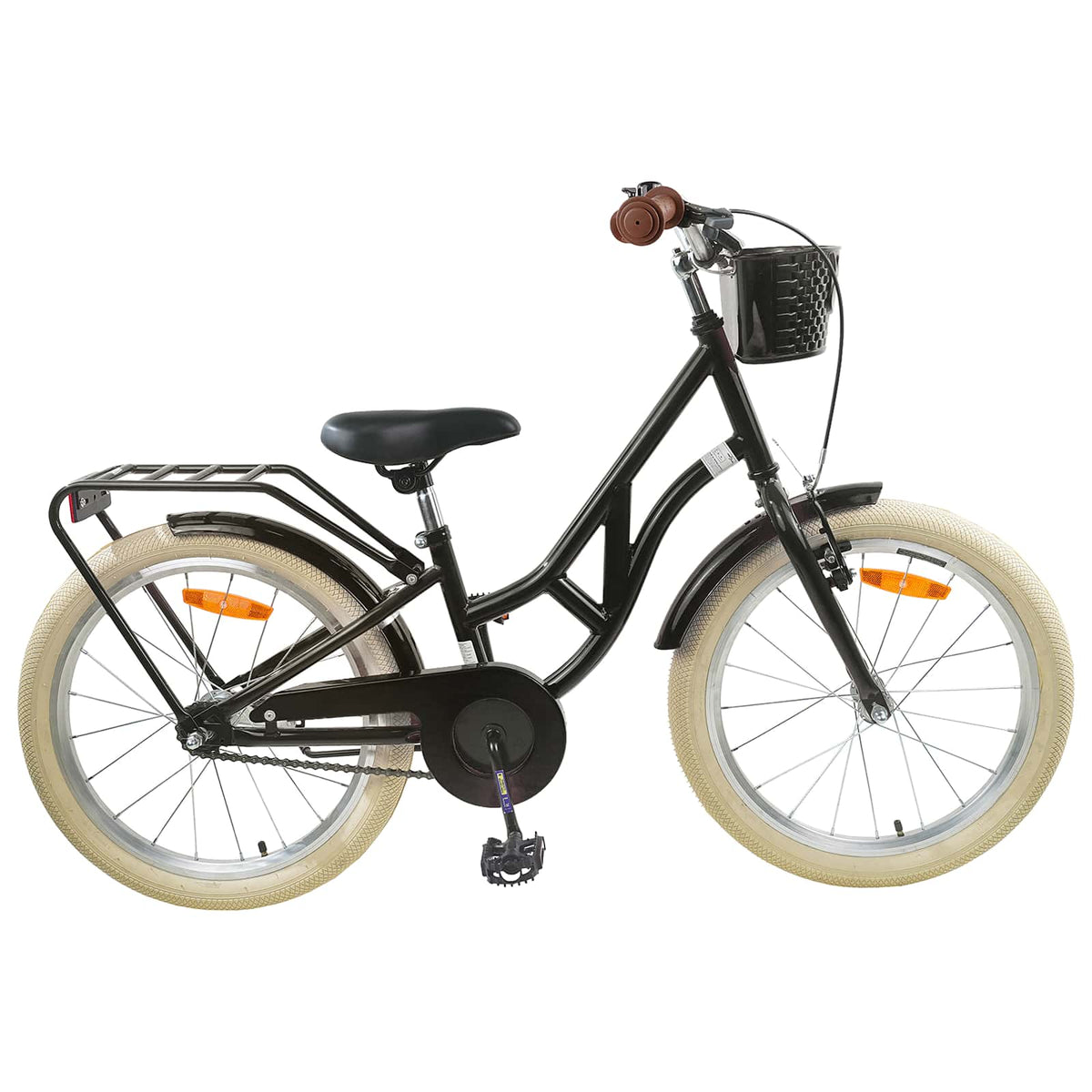 Børnecykel 24 tommer til 8-12 år Sort