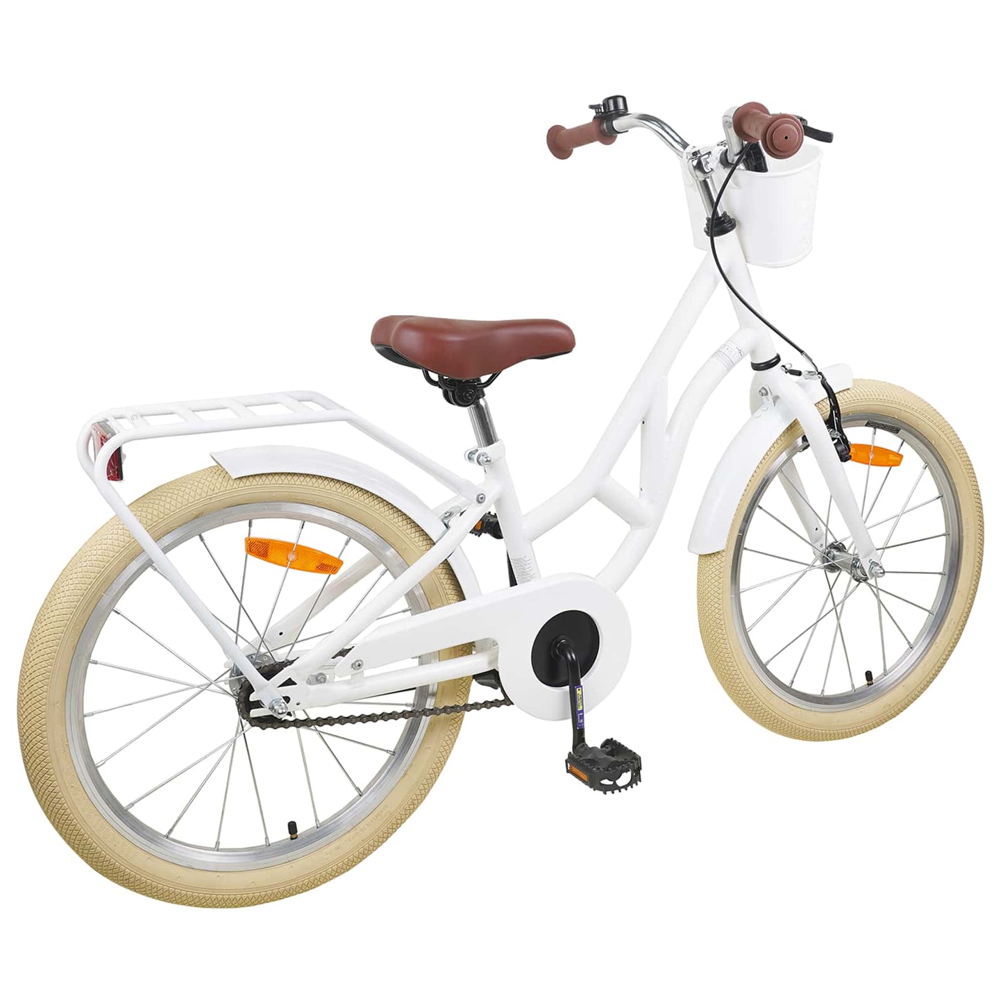 Børnecykel 20 tommer til børn i alderen 6-11 år Hvid