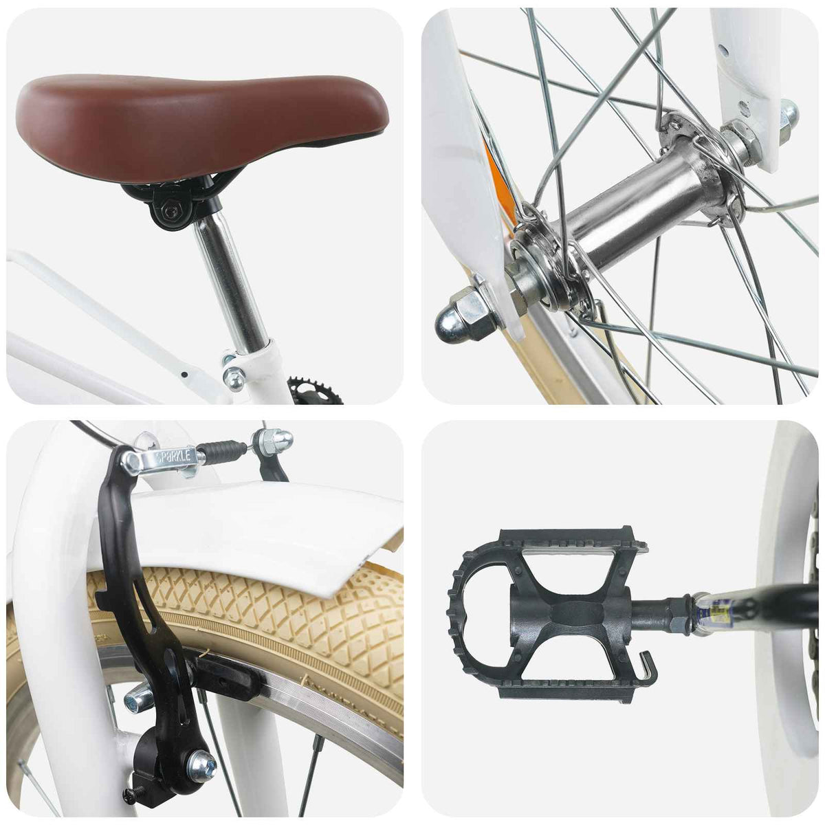Børnecykel 24 tommer til 8-12 år Hvid