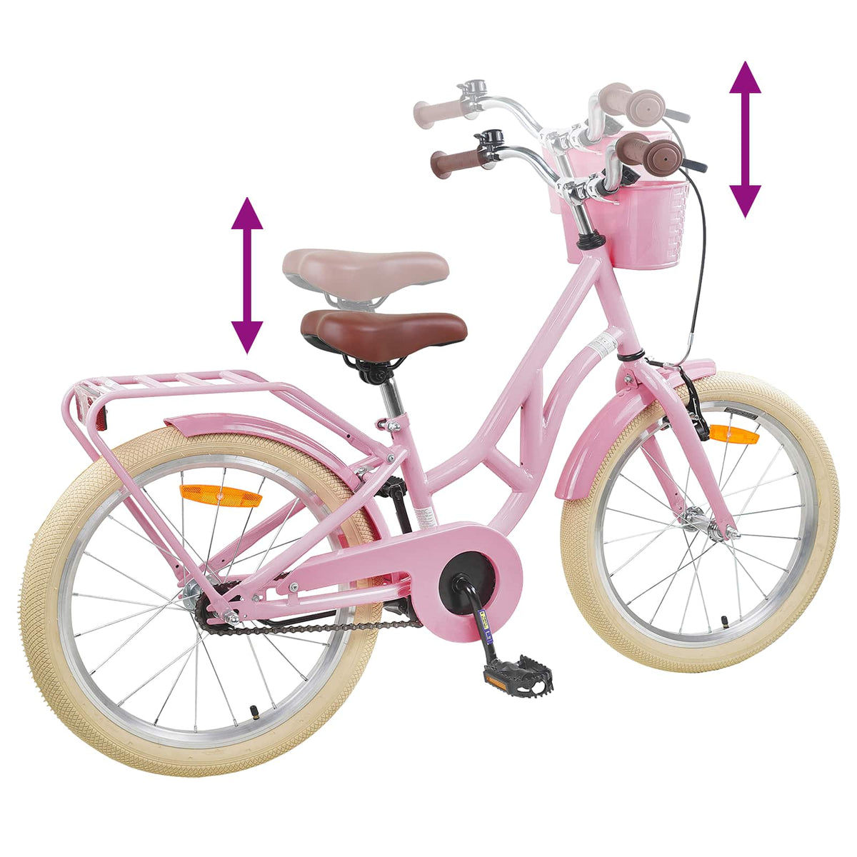 Børnecykel 24 tommer til 8-12 år Lys pink