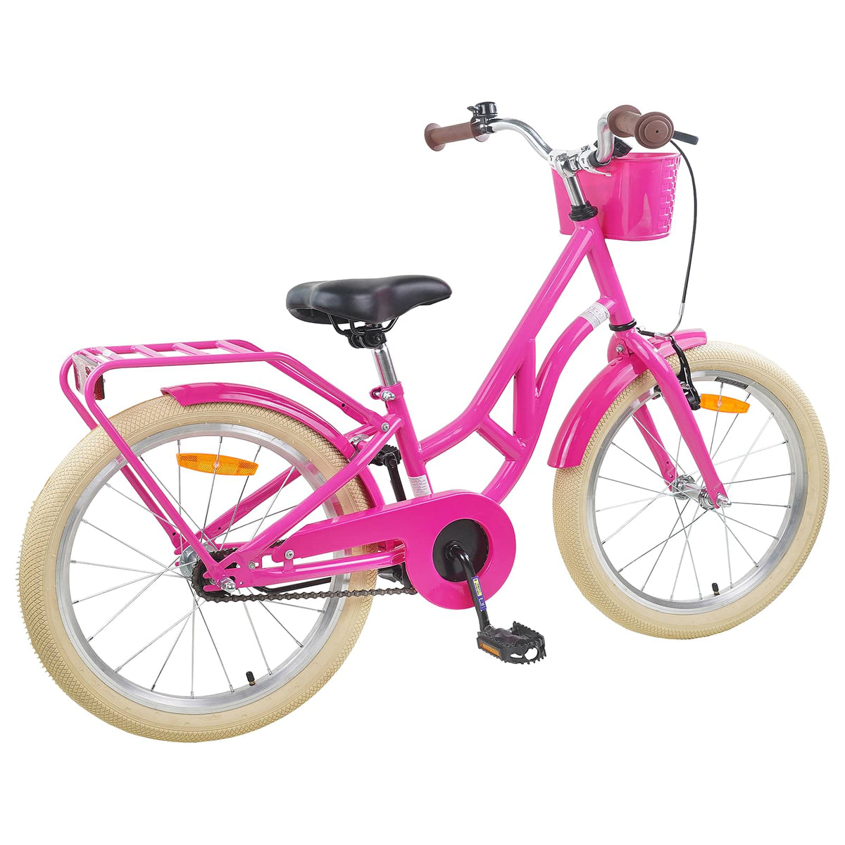 Børnecykel 20 tommer til børn i alderen 6-11 år Mørk pink
