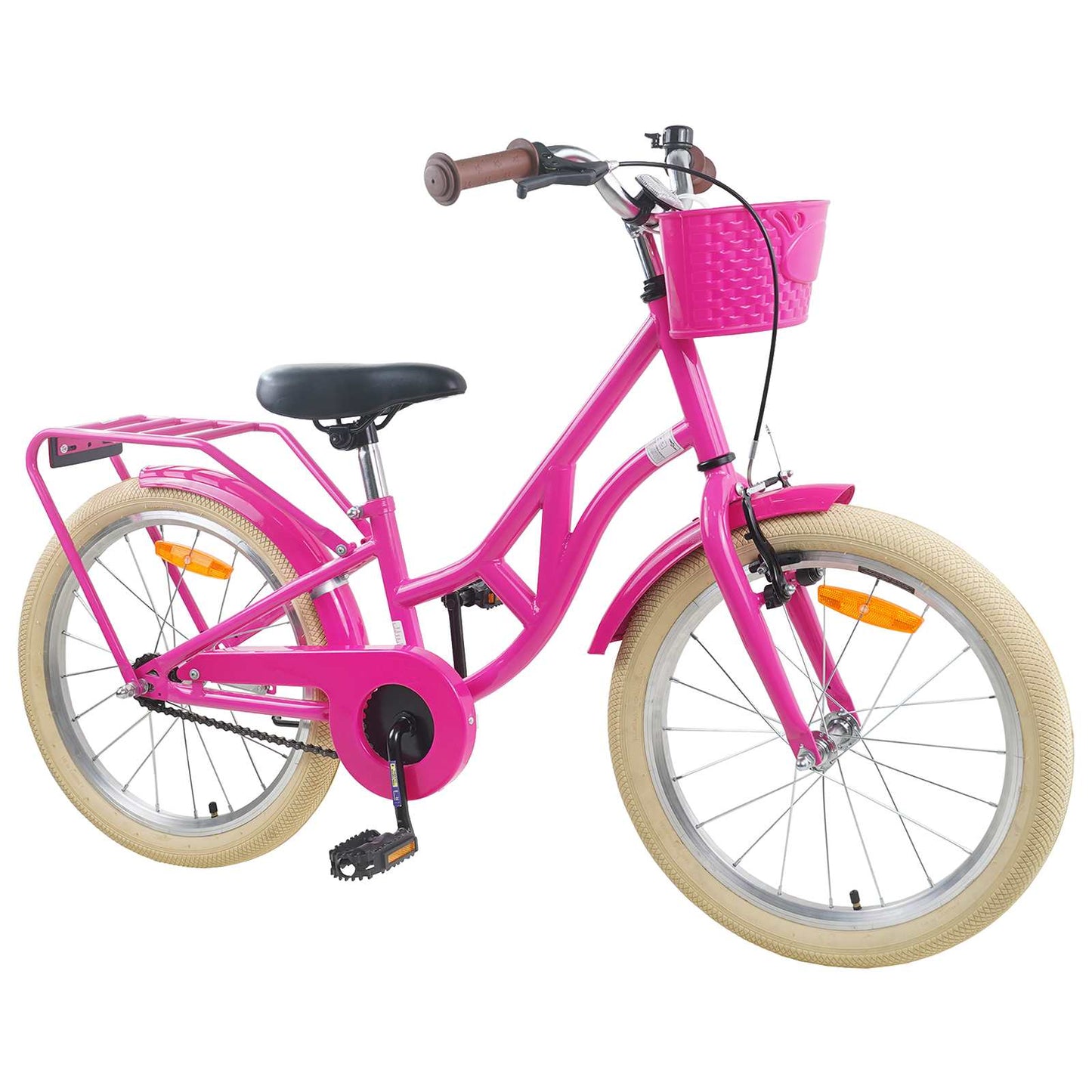Børnecykel 24 tommer til 8-12 år Mørk pink