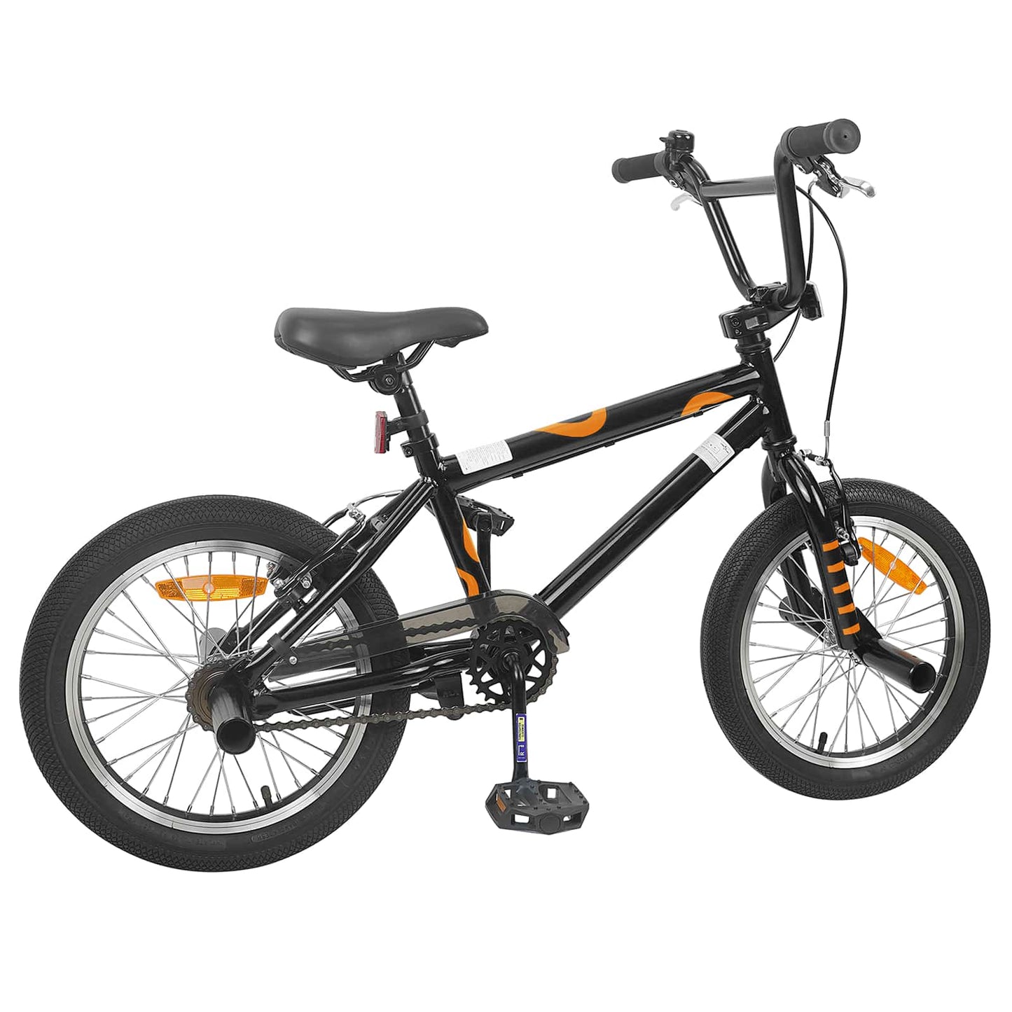BMX Cykel 16 tommer til 5-8 år gamle Sort