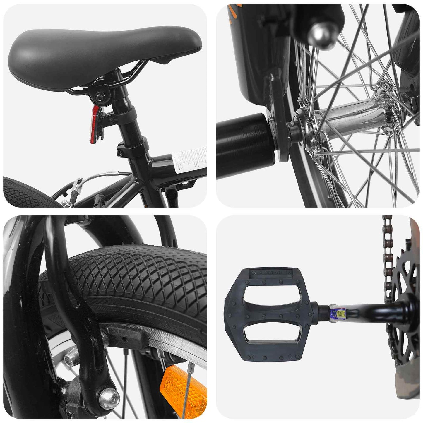 BMX Cykel 20 tommer for 9 år gammel Sort
