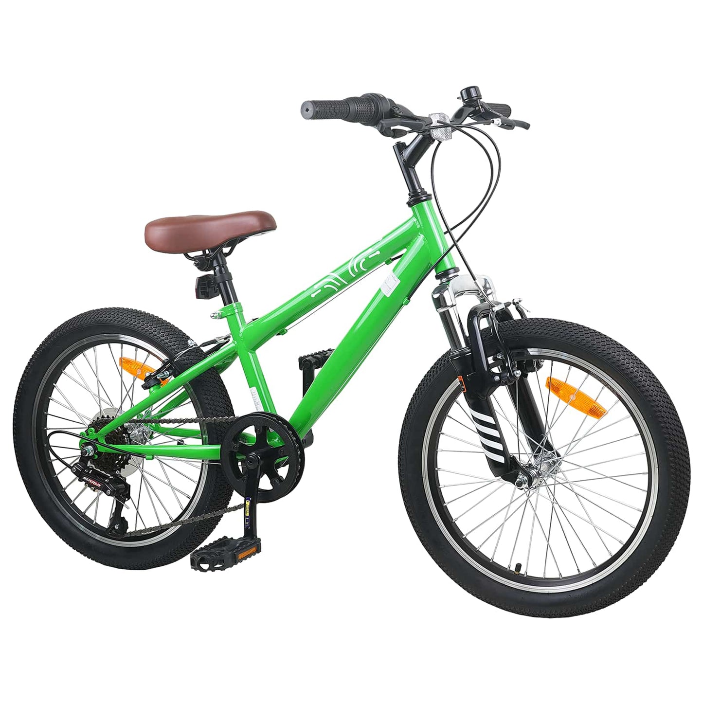 Mountainbike 20 tommer 6-hastighed til 5-8 år gamle Grøn