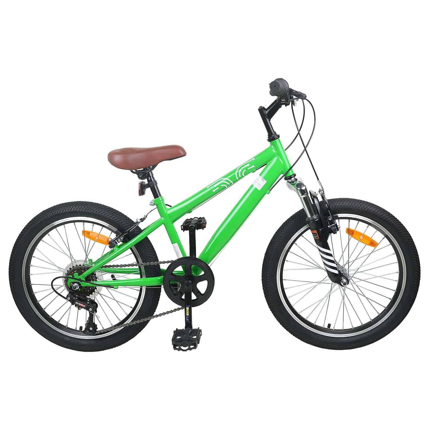 Mountainbike 20 tommer 6-hastighed til 5-8 år gamle Grøn