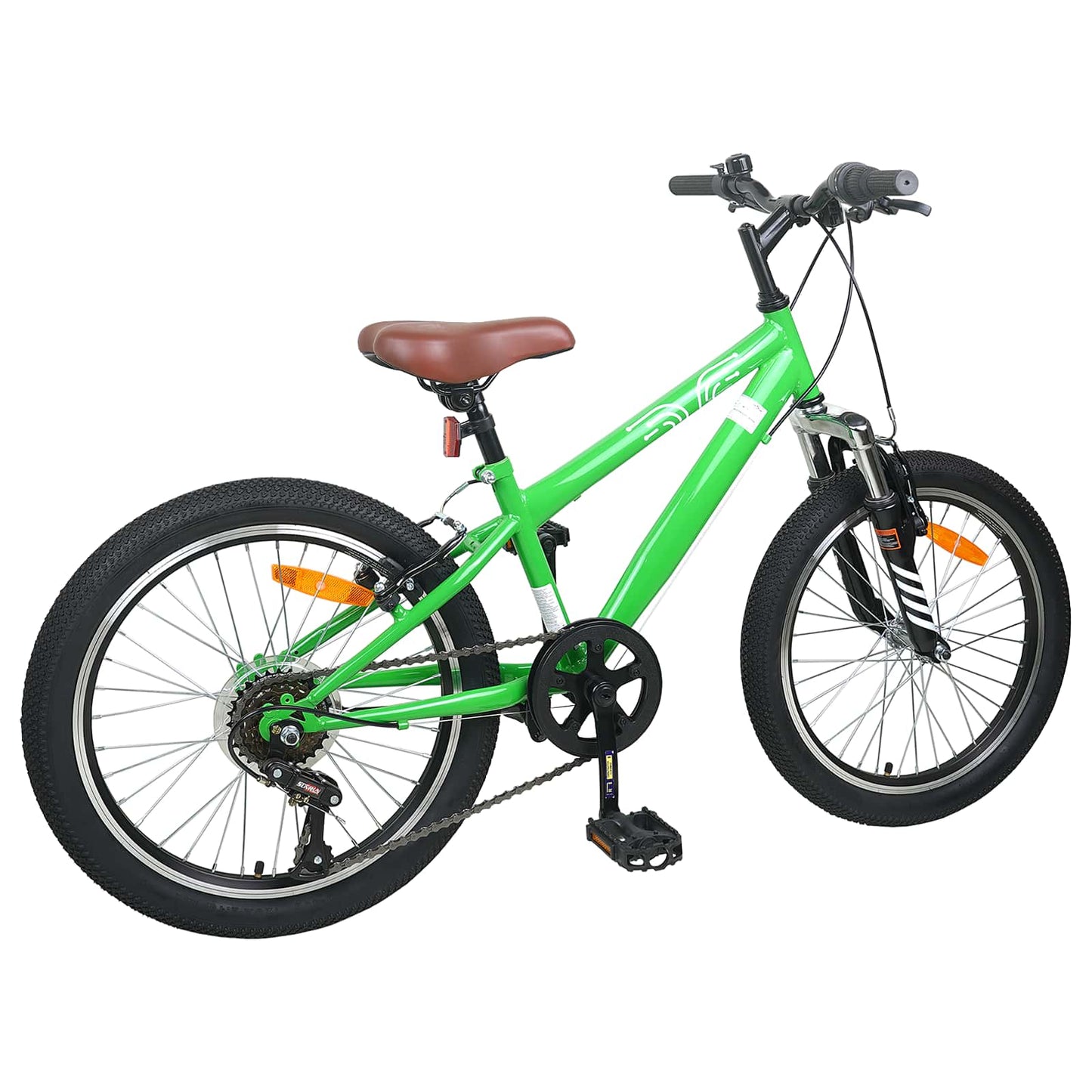 Mountainbike 24 tommer 6-hastighed til 8-12 år Grøn