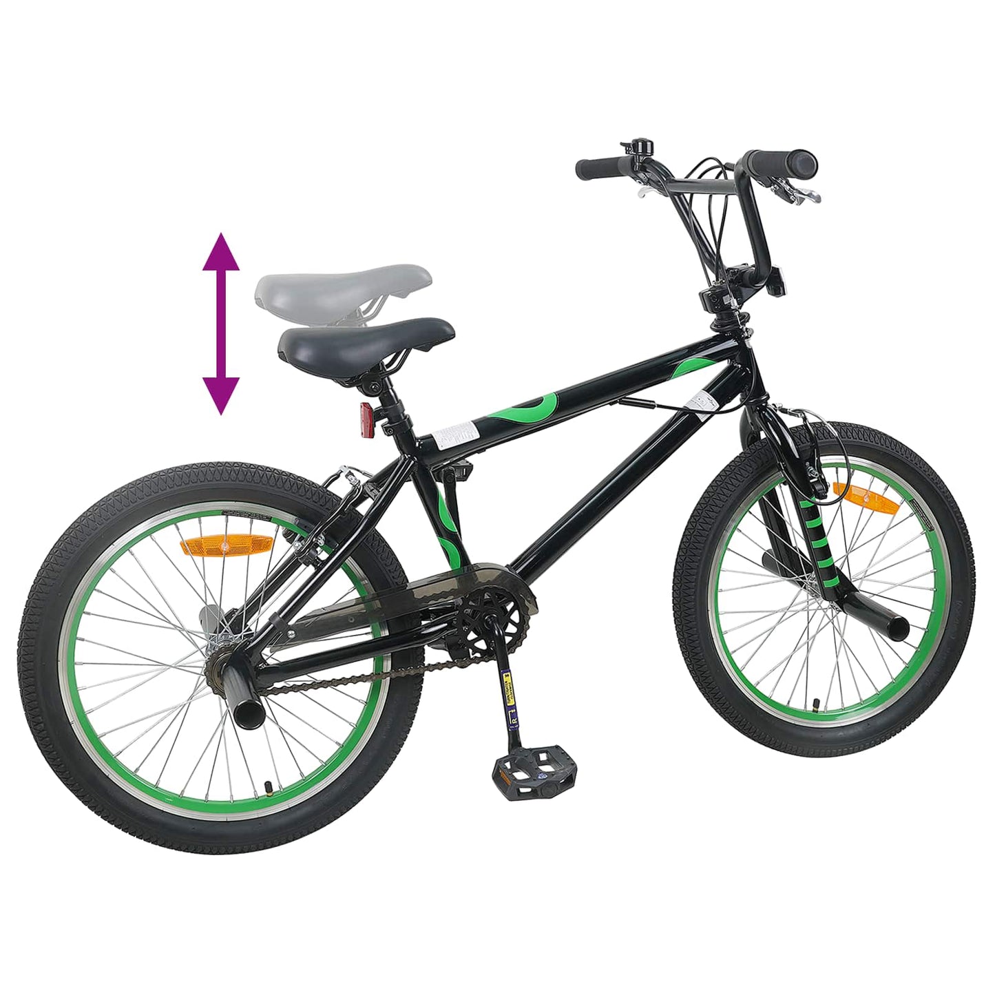 BMX Cykel 20 tommer for over 9 år gammel Sort