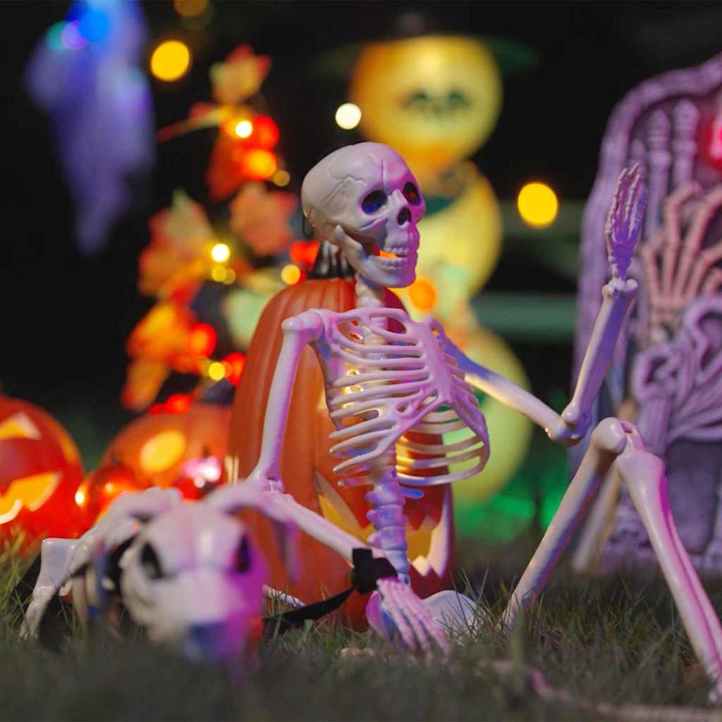 Halloween Dekoration Skelet 2 stk. Hvid 155 x 38.5 cm
