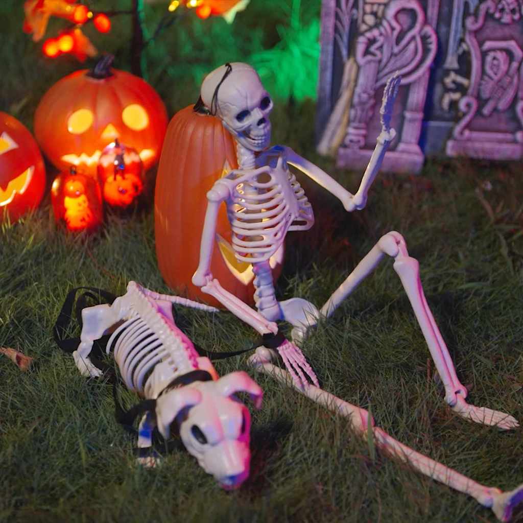 Halloween Dekoration Skelet 2 stk. Hvid 155 x 38.5 cm