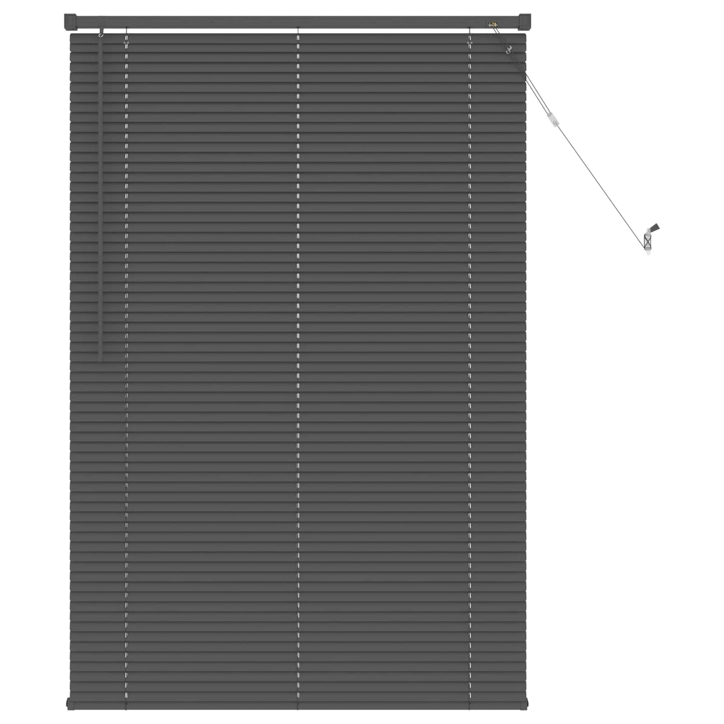 Persienner Sølvgrå 150 x 70 cm 25 mm PVC