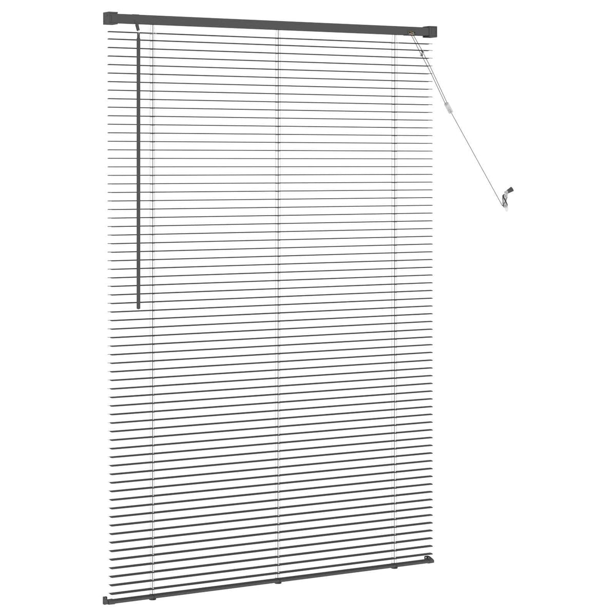 Persienner Sølvgrå 150 x 90 cm 25 mm PVC
