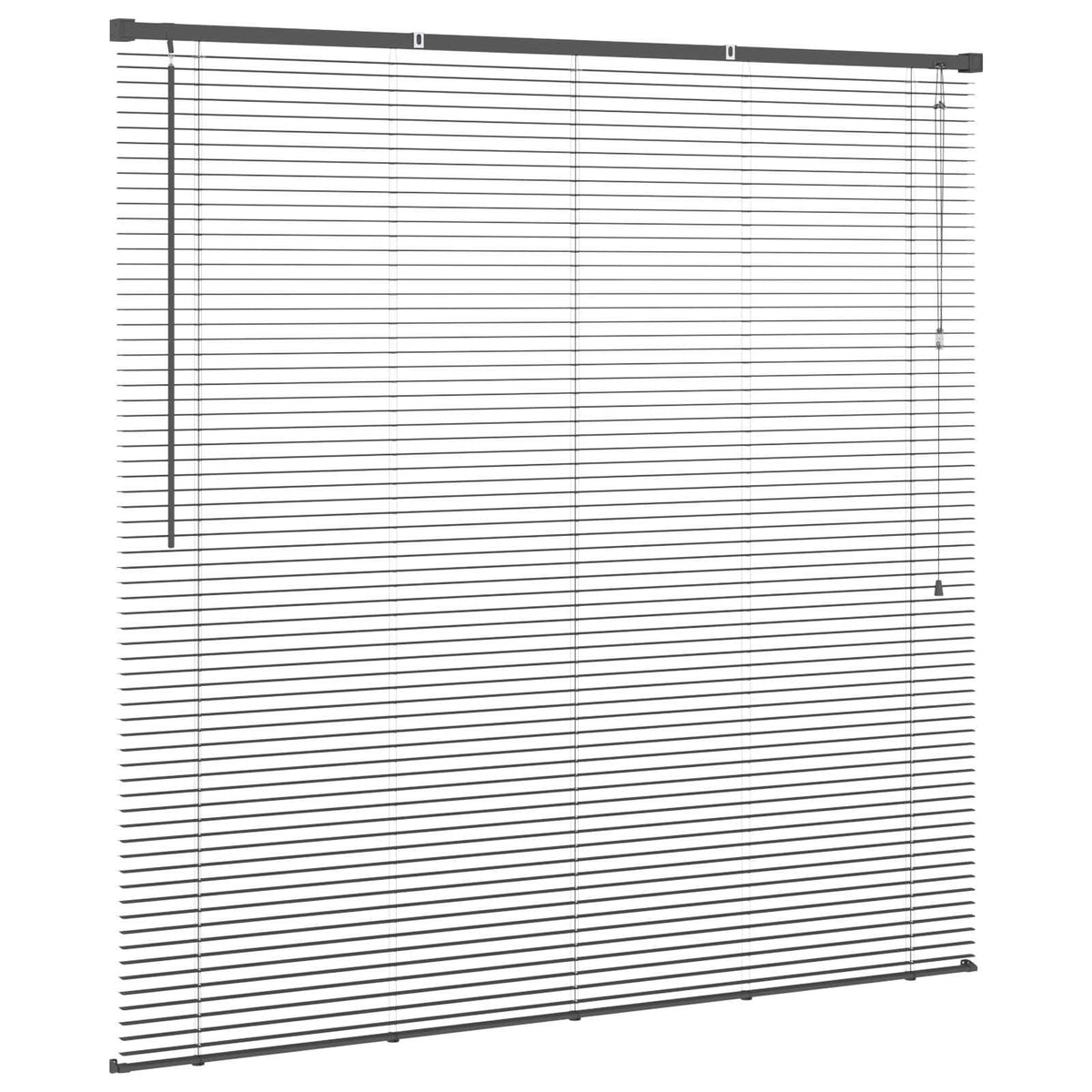 Persienner Sølvgrå 150 x 130 cm 25 mm PVC