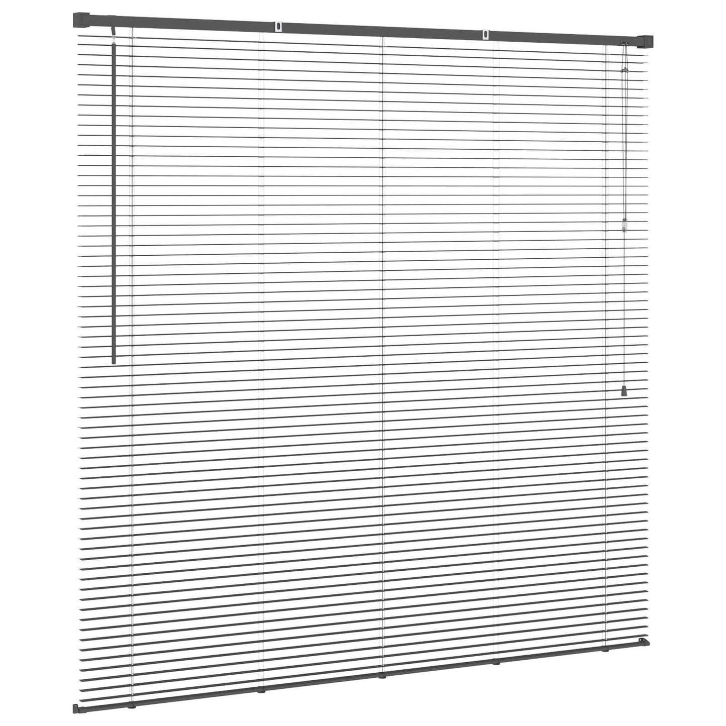 Persienner Sølvgrå 150 x 140 cm 25 mm PVC