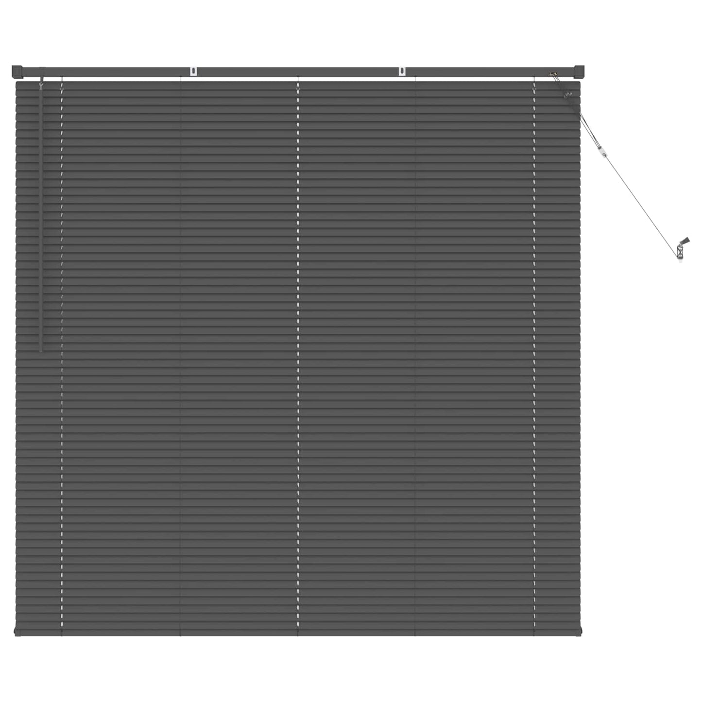 Persienner Sølvgrå 150 x 160 cm 25 mm PVC