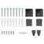 Persienner Sølvgrå 213 x 50 cm 25 mm PVC