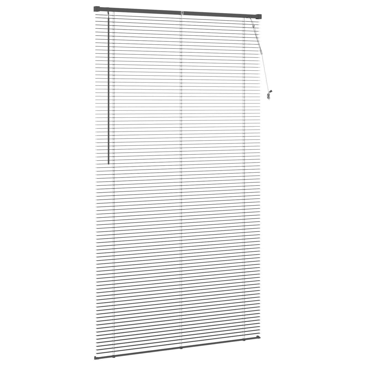 Persienner Sølvgrå 213 x 120 cm 25 mm PVC