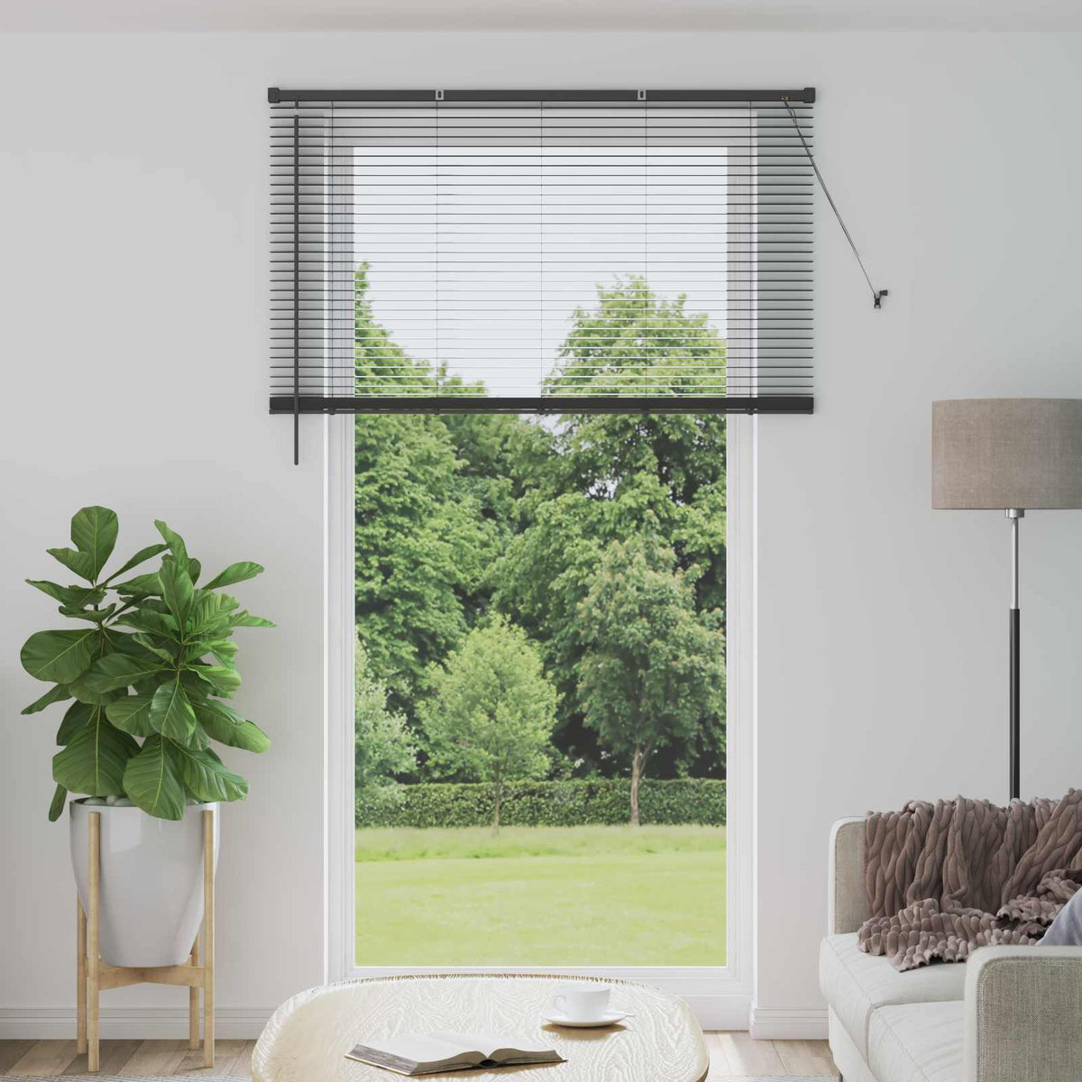 Persienner Sølvgrå 213 x 130 cm 25 mm PVC