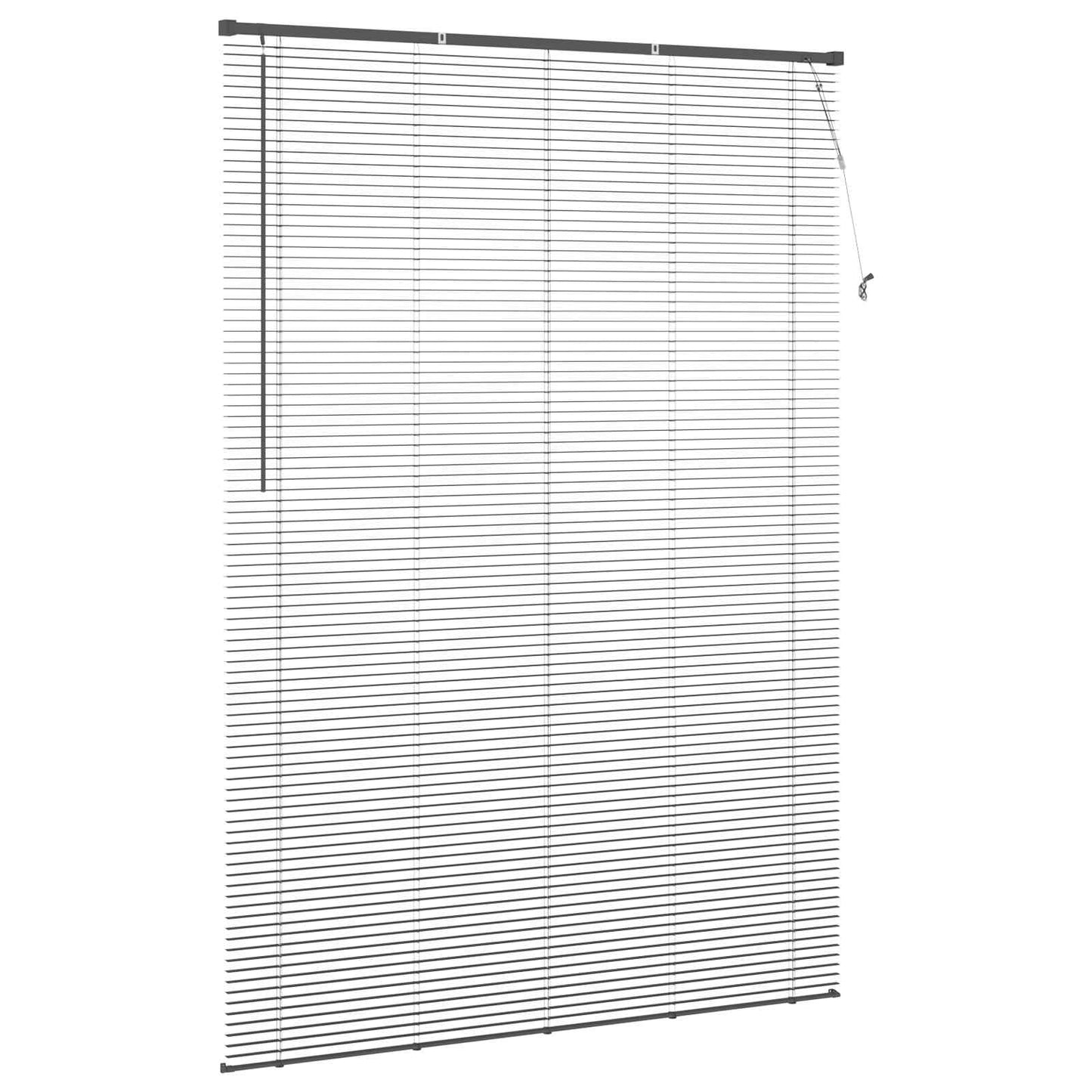 Persienner Sølvgrå 213 x 130 cm 25 mm PVC