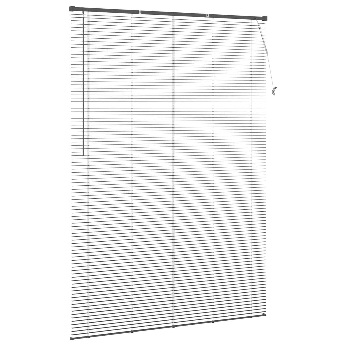 Persienner Sølvgrå 213 x 140 cm 25 mm PVC