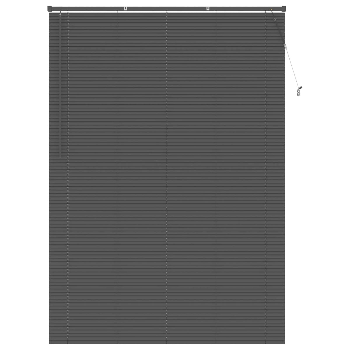 Persienner Sølvgrå 213 x 140 cm 25 mm PVC