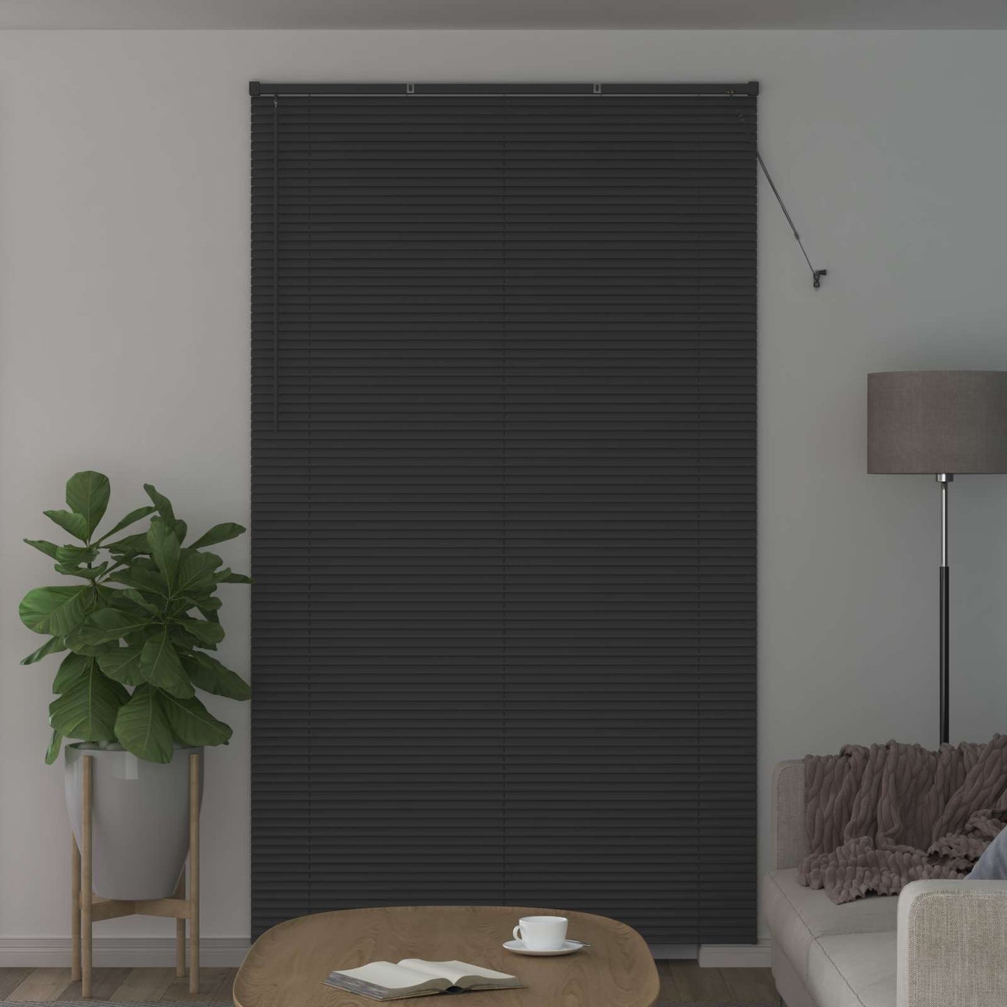 Persienner Sølvgrå 213 x 160 cm 25 mm PVC