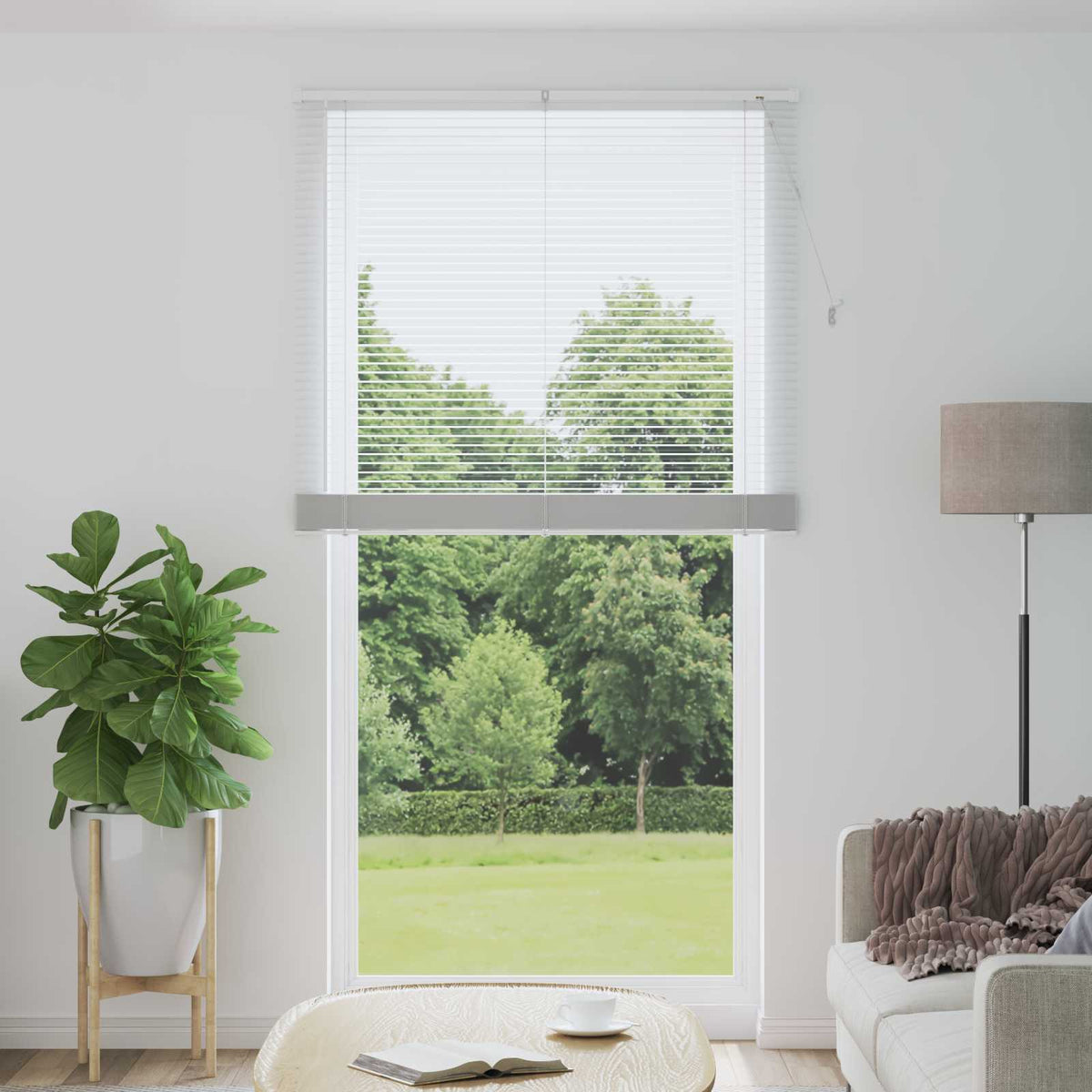 Persienner Hvid 213 x 120 cm 25 mm PVC