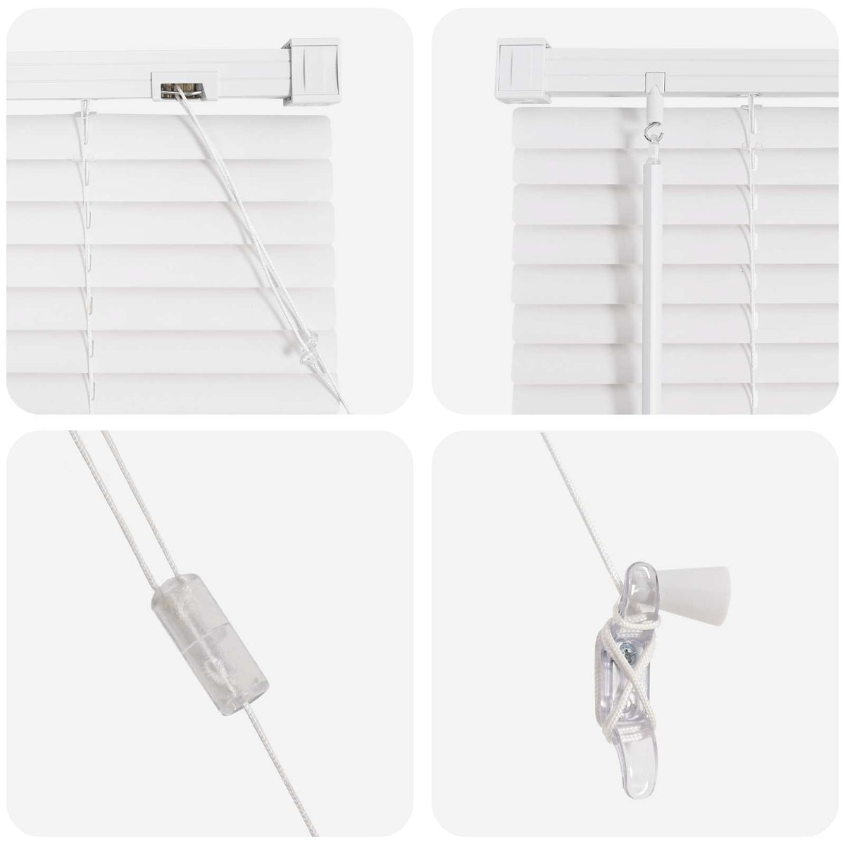 Persienner Hvid 213 x 140 cm 25 mm PVC